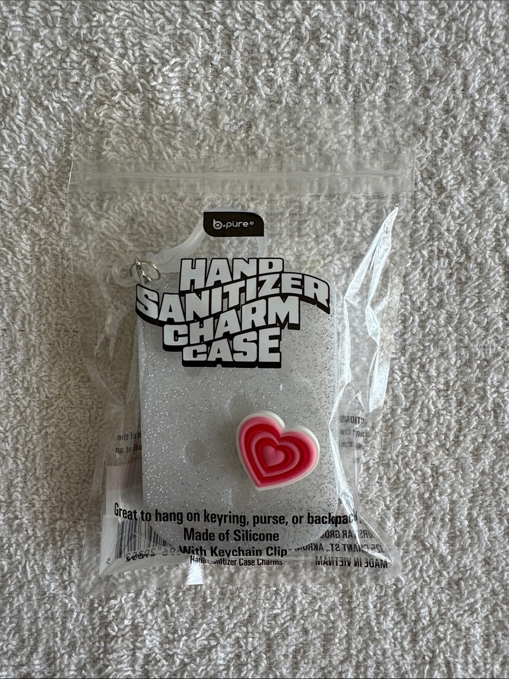 B.Pure Hand Sanitizer Charm Case with Heart Charm